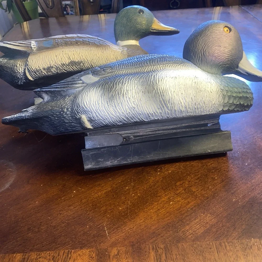 Vintage Flambeau Duck Decoy Male & Female Pair Mallard 14